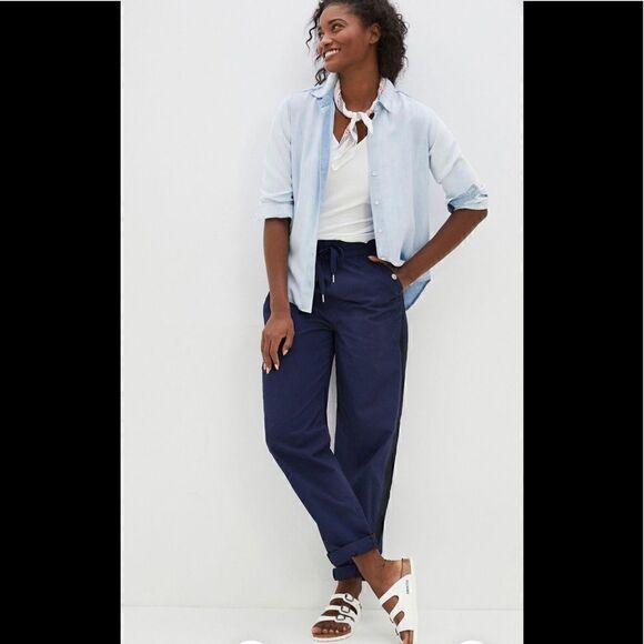 Anthropologie I Maeve Tenley Twill Track Pants - Picture 1 of 4